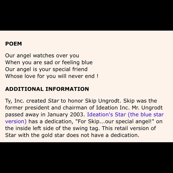 Ty Beanie Babies Star - Picture 6 of 8